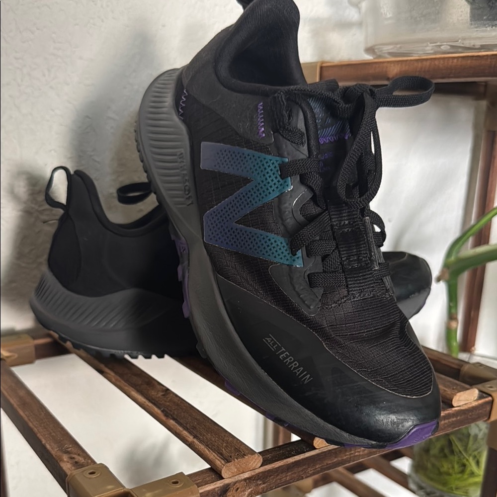 Black and Purple Athletic Sneakers